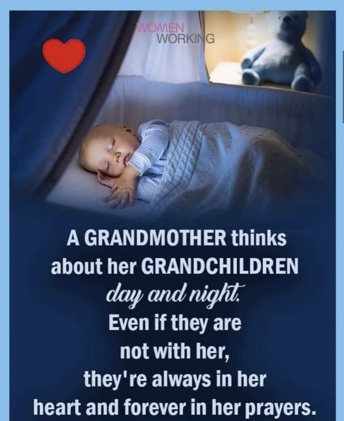 A GRANDMOTHER thinks about her GRANDCHILDREN day and night....check the